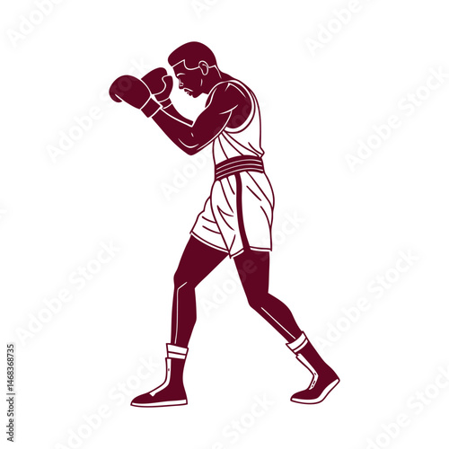 boxer with boxing gloves