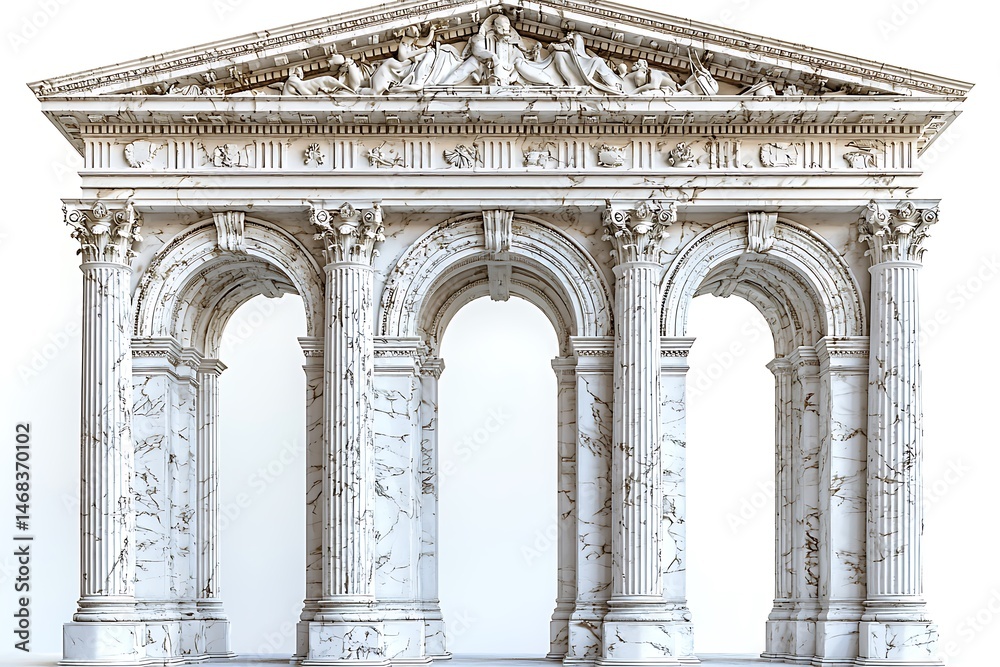 Obraz premium Timeless marble greek structure elegance high resolution picture