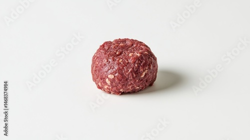 Round ball of raw ground meat