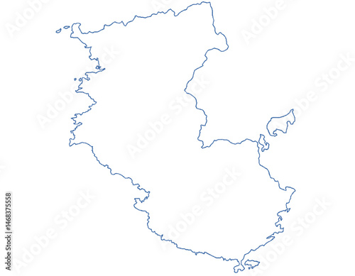 和歌山県　地図　白　イラスト