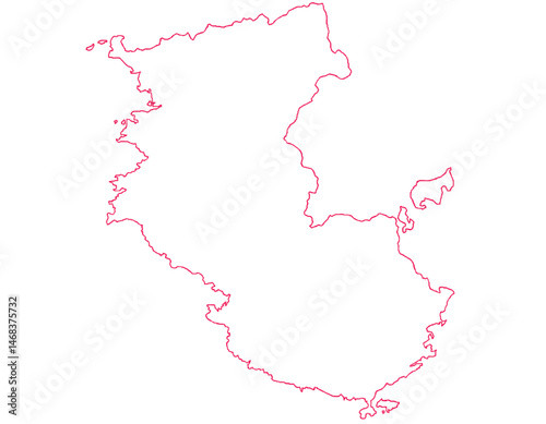 和歌山県　地図　白　イラスト