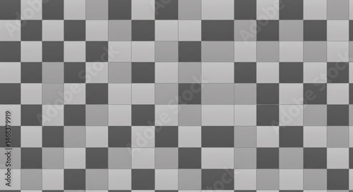 Minimalist Monochrome Gray Squares Grid Vector Art Seamless Matte Finish
