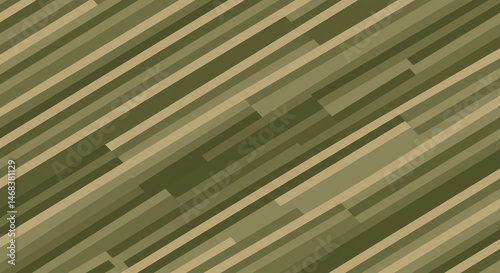 Symmetrical Beige Olive Diagonal Stripes Retro Vector Seamless Matte