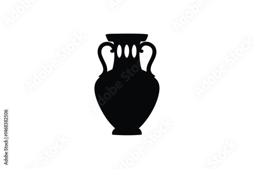 Arabic vase icon vector, Arabic vase black silhouette vector illustration 