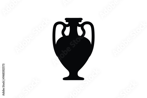  Arabic vase silhouette vector, antique vase icon