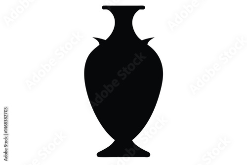  Arabic vase silhouette vector, antique vase icon