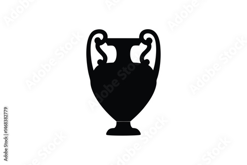  Arabic vase silhouette vector, antique vase icon