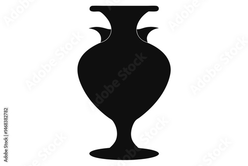  Arabic vase silhouette vector, antique vase icon