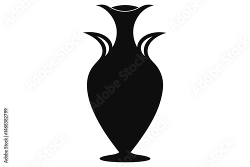  Arabic vase silhouette vector, antique vase icon