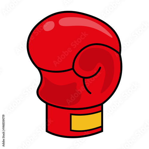 Illustration of Boxing Gloves with Cartoon Design. Vector Icon.