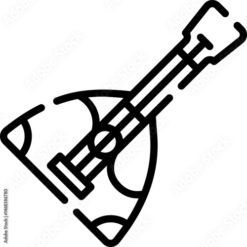 balalaika illustration on a white background     