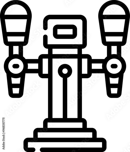 beer tap illustration on a white background     