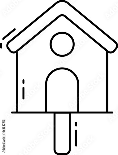 birdhouse illustration on a white background     