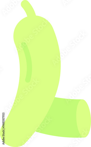 bitter gourd illustration on a white background   
