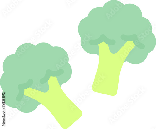 broccoli illustration on a white background    