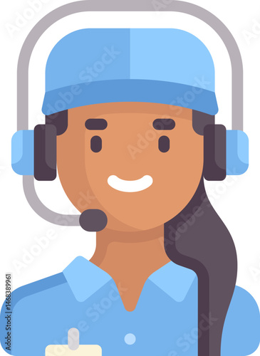 call center agent illustration on a white background     