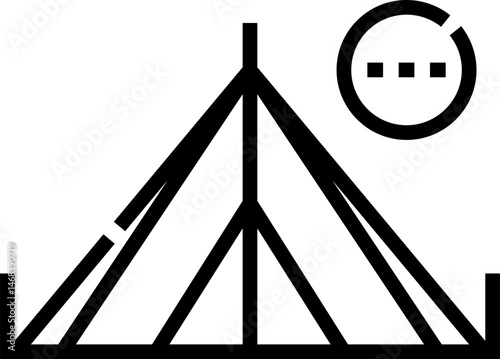 camping tent illustration on a white background     