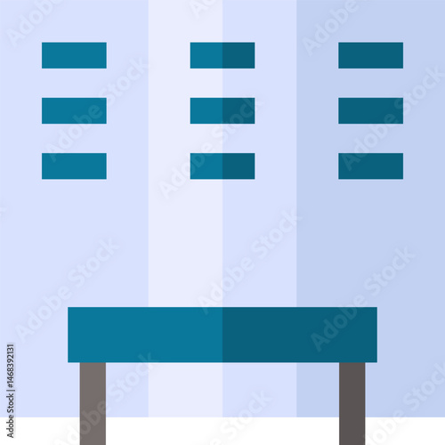 changing room illustration on a white background     