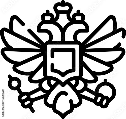 coat of arms illustration on a white background    