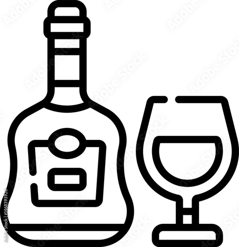 cognac illustration on a white background     
