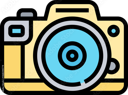 compact camera illustration on a white background    