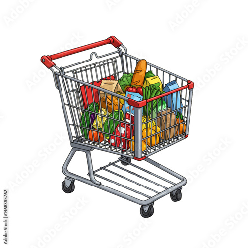 shopping cart with gifts
