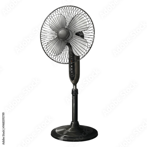 fan isolated on black