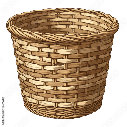 empty wicker basket