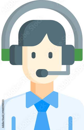 customer service agent illustration on a white background     