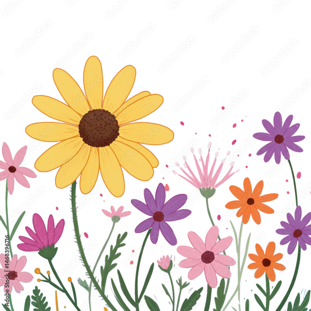 floral background with flowers floral background with flowers