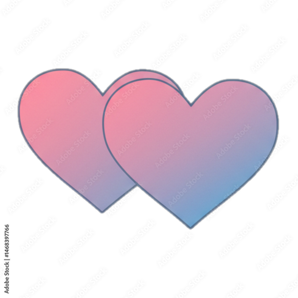 pink heart on white background