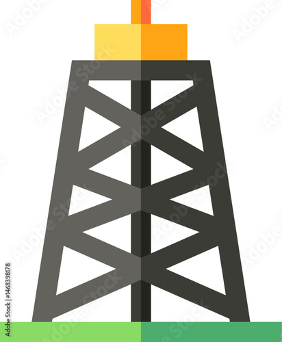 derrick illustration on a white background     