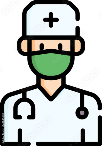 doctor illustration on a white background     