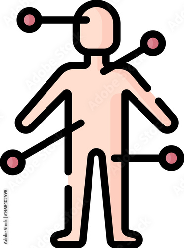 endocrine system (2) illustration on a white background    