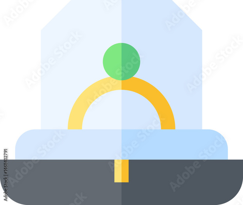 engagement ring illustration on a white background    