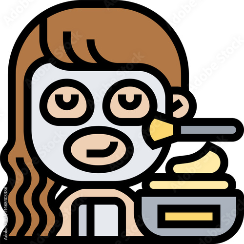 facial mask illustration on a white background     