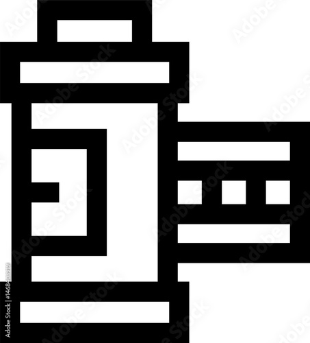 film roll illustration on a white background     