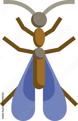 fly illustration on a white background 