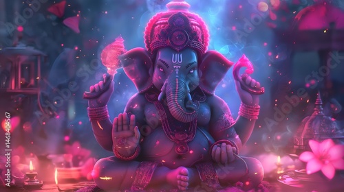 Ganesha in Mystic Glow