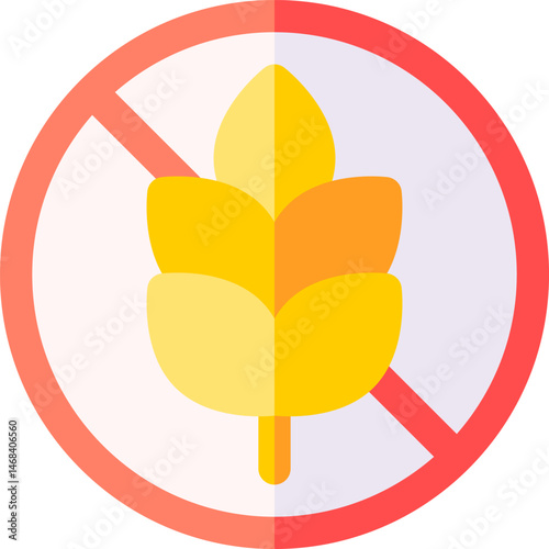 gluten free illustration on a white background     
