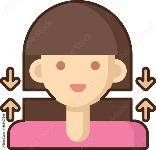hair extension (3) illustration on a white background     