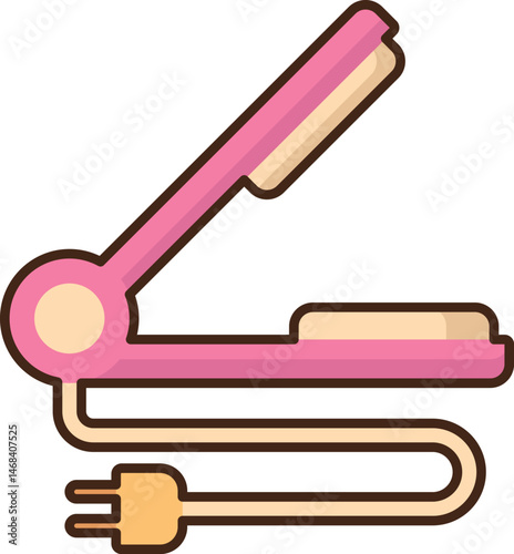 hair iron (3) illustration on a white background     
