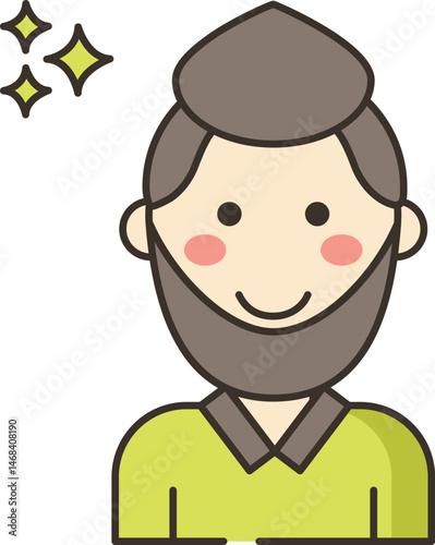 hairstyling illustration on a white background     