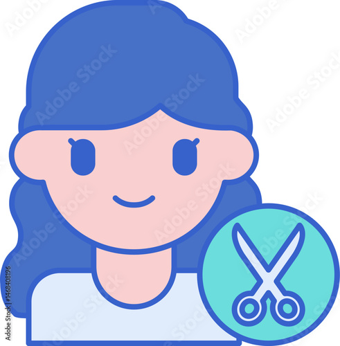 hairstyling (2) illustration on a white background     