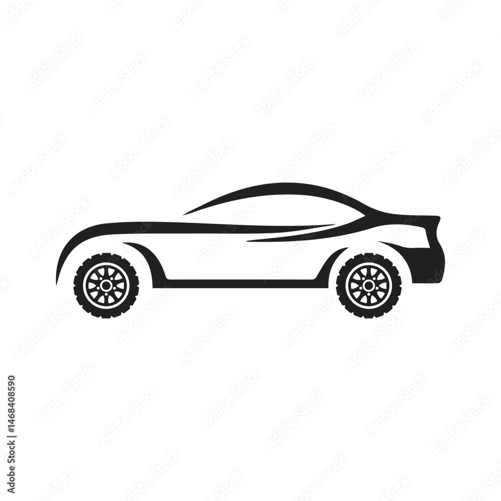 black sports car isolated black sports car isolated
