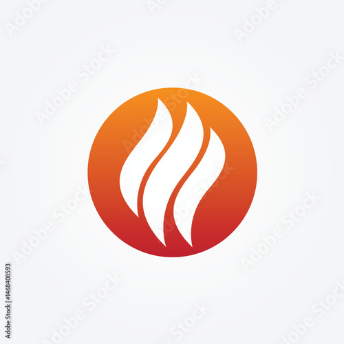 Fire wings logo icon design illustration