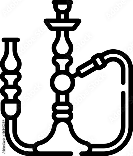 hookah illustration on a white background     