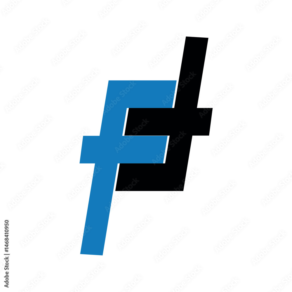 Obraz premium ft logo design template. 