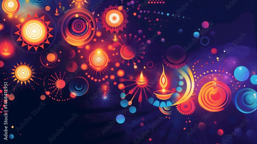 Fototapeta premium Diwali Abstract Design