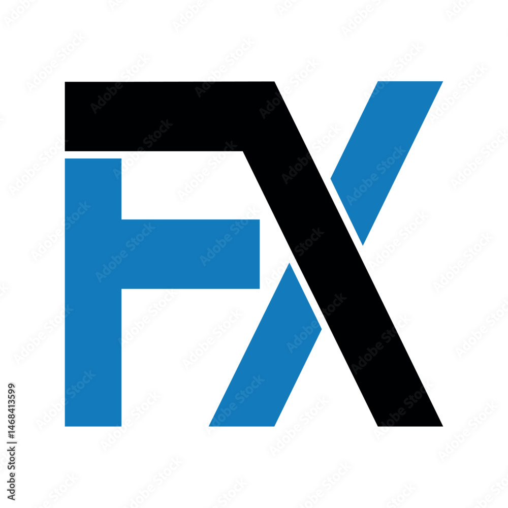fx letter logo vector icon illustration.	